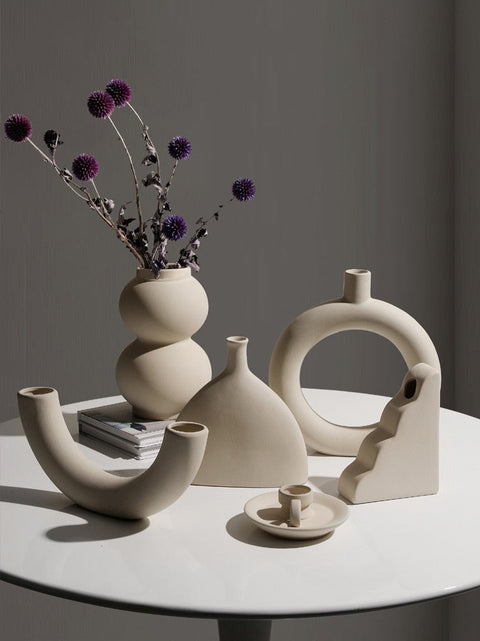 Selection of ceramic vases and ornaments.