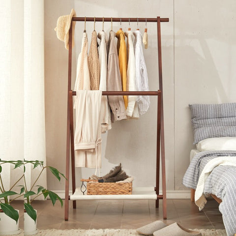 Wooden clothing rack