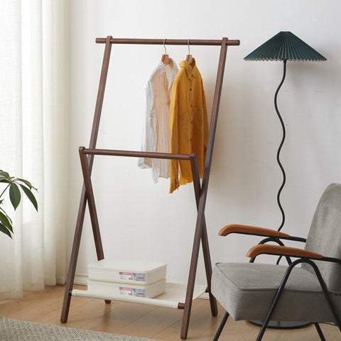 Wooden clothing rack