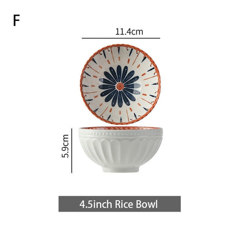Ceramic bowl with dimensions
