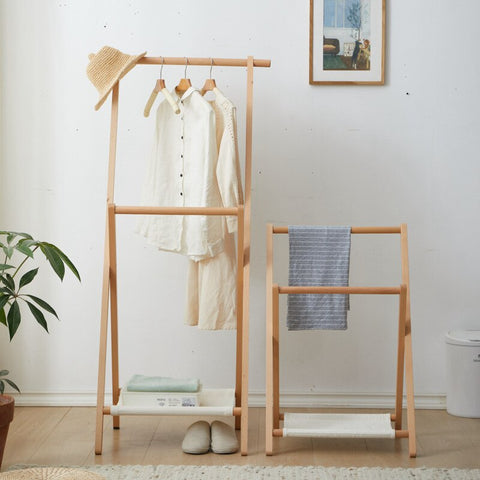 Wooden clothing rack
