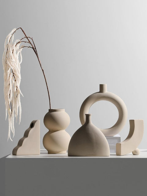 Selection of ceramic vases and ornaments.