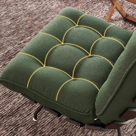Forrest green chair illustrating cushion structure