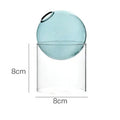 Tall light blue vase with dimensions