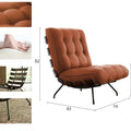 Rust chair with dimensions and detailings