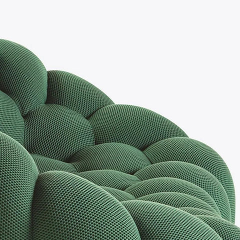 Close up of green bubble sofa