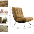 Tan chair with dimensions and detailings