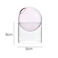 Tall transparent vase with dimensions