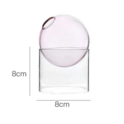 Tall transparent vase with dimensions